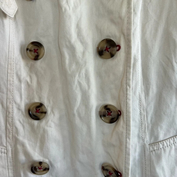 Banana Republic Beige Short Trench Coat | Petite M - Picture 5 of 8